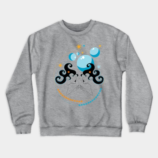 Twins Crewneck Sweatshirt by rosana art